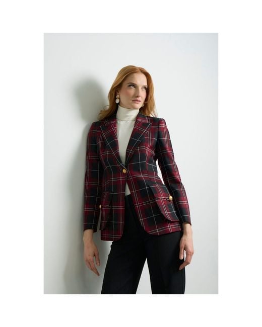 The Extreme Collection Red Tartan Check Blazer Gregor