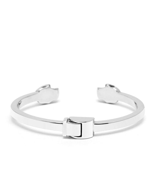 Nialaya Metallic Skull Bangle for men