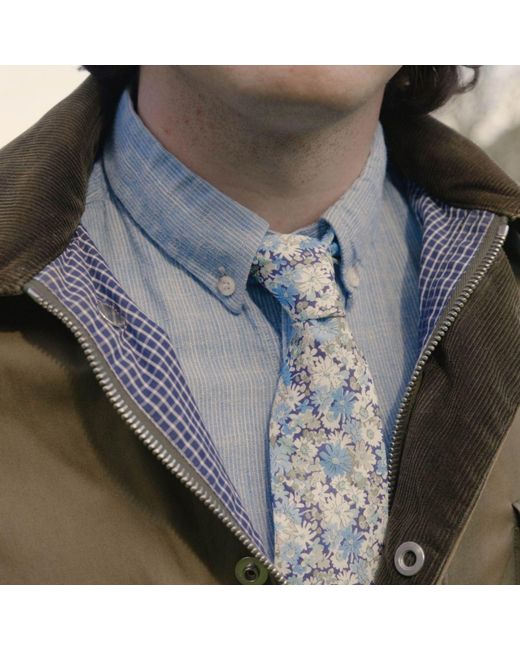 LE COLONEL Blue Liberty Libby Tie for men