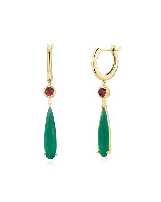 Azura Jewelry New York Green Howl's Moving Castle Earrings Vermeil