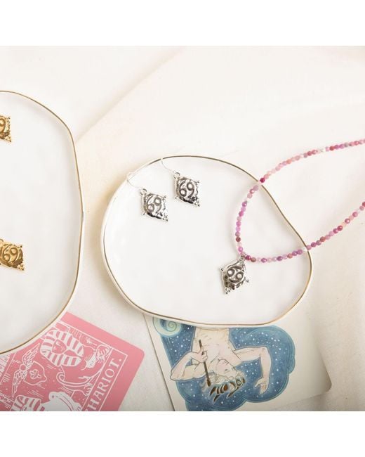 Seven Saints Metallic Cancer Vintage-Style Dangle Earrings, Plated