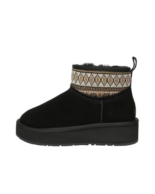 EverAu Australia Black Plover Ankle Platform Boots
