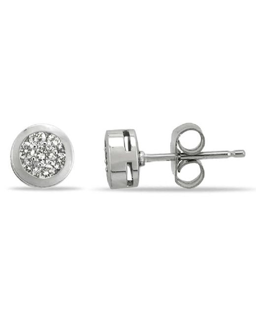Artisan Metallic Diamond Cluster Stud Earrings
