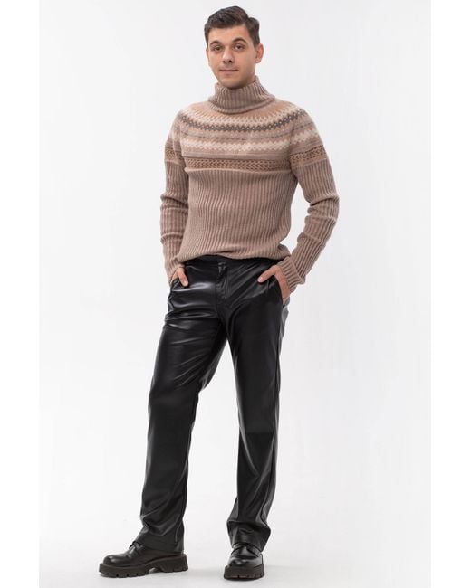 Maison Bogomil Pink Turtleneck Ribbed Long Sweater for men