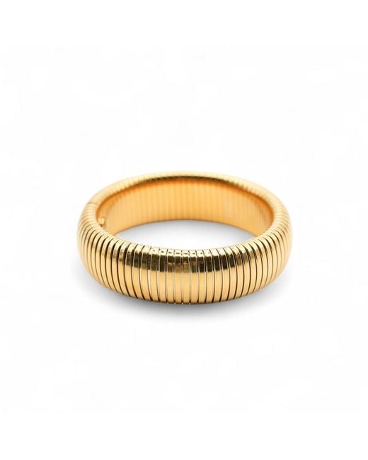 Miss Cecilia Metallic Ribbed Flex Bangle