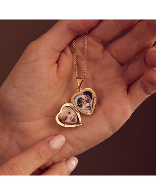 Posh Totty Designs Pink Rose Gold Plated Script 'love' Heart Locket Necklace