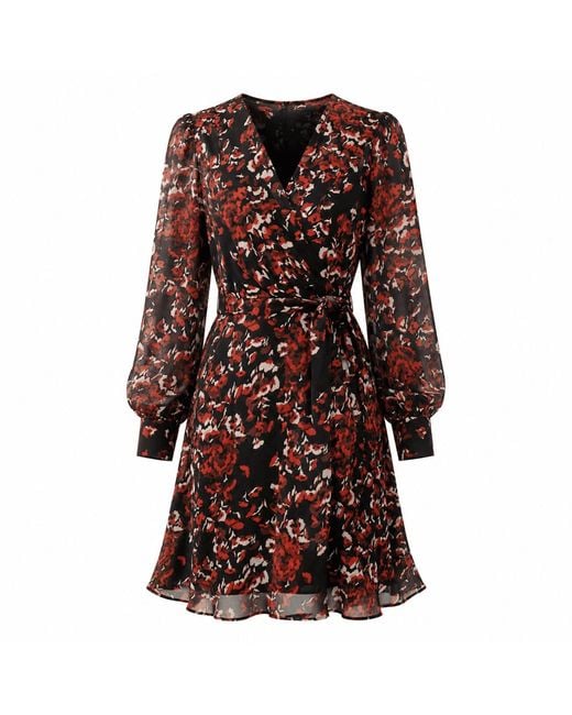 Exquise Brown Prim Mini Dress