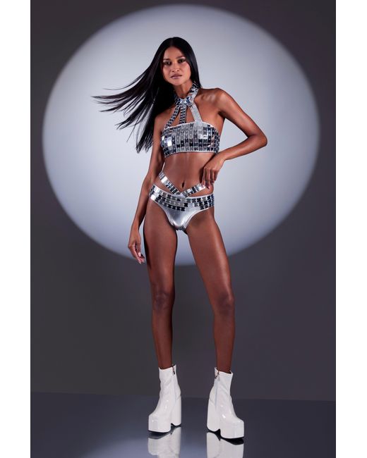 Harmonia Ny Gray Ampere Mirrored Bikini Set By Dani Watanabe