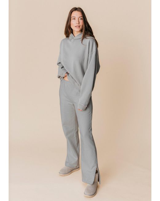 Ocio Leisurewear Gray Neutrals Flare Pant