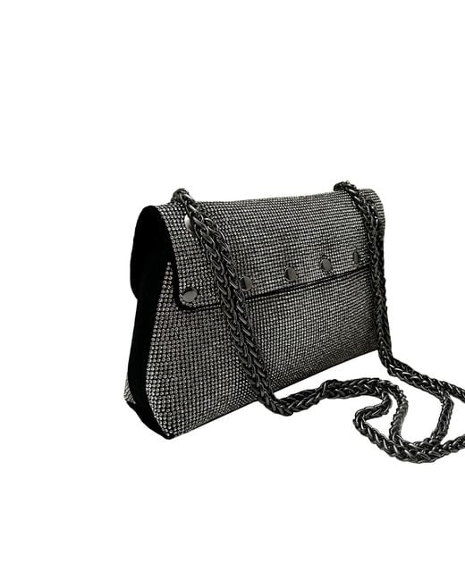 Chanel Joan Elkayam Gray Crystal Embellished Bag