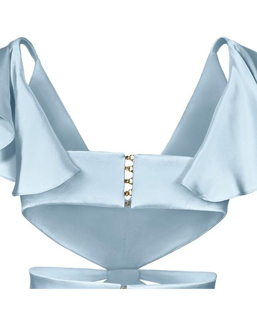 Anse Victorin Blue Angelina Silk Dress