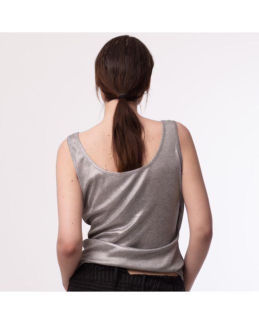 Silvia Serban Gray Reversible Jersey Top