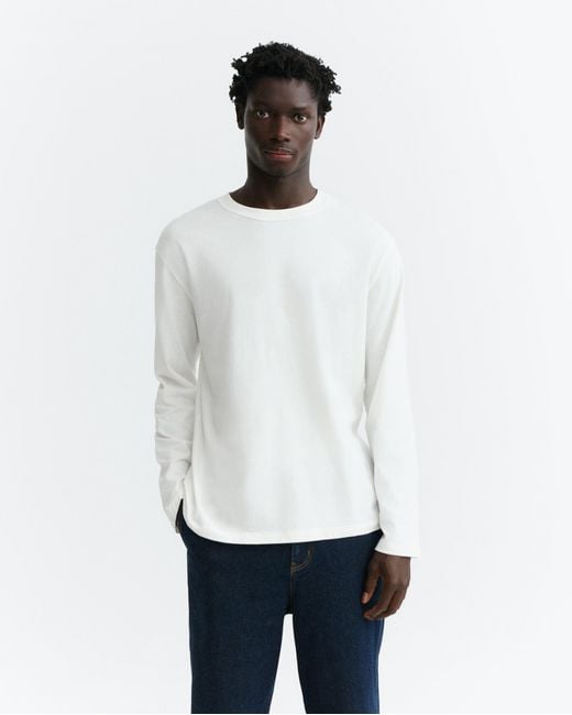 Thinking Mu White Mediterranean Sunrise Emilio Long-Sleeve T-Shirt for men
