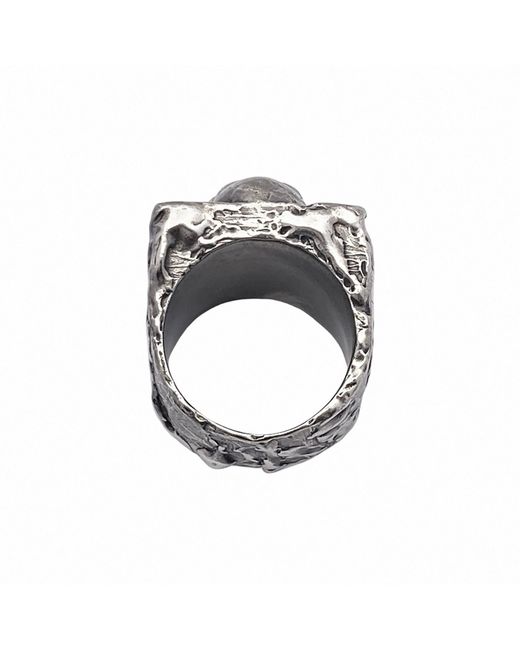 Moca Jewellery Gray Buddha Signet Ring