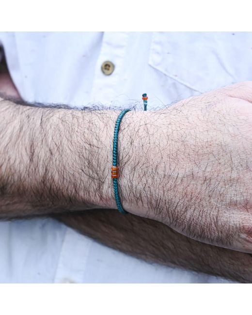 Harbour Uk Blue Elementum Onyx Rope Bracelet for men