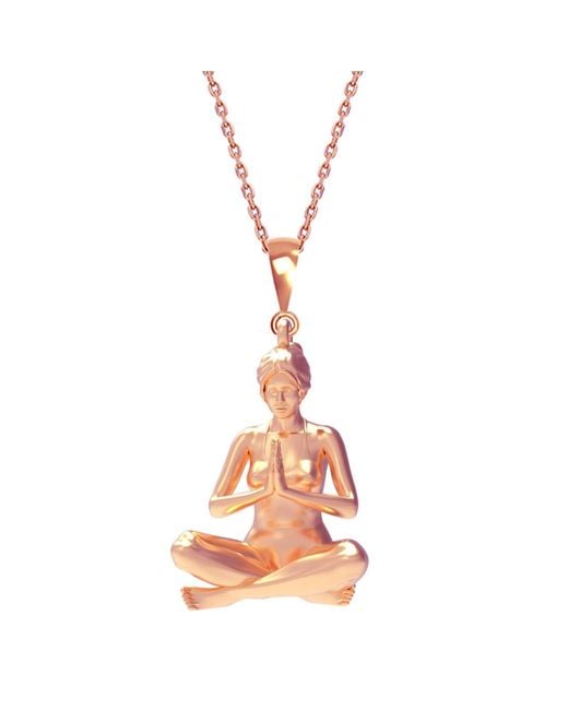 Nowart Jewelry Metallic Sukhasana Pose Yoga Necklace