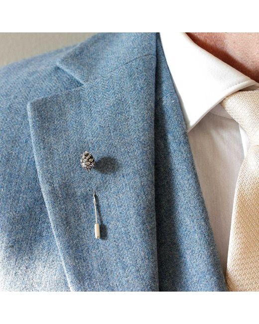 Lee Renee Metallic Baby Pine Cone Tie Pin for men