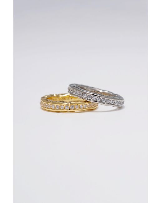 Classicharms Metallic Sophie Molten Eternity Stackable Ring
