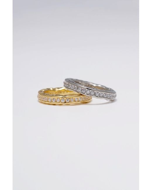 Classicharms Metallic Sophie Molten Eternity Stackable Ring