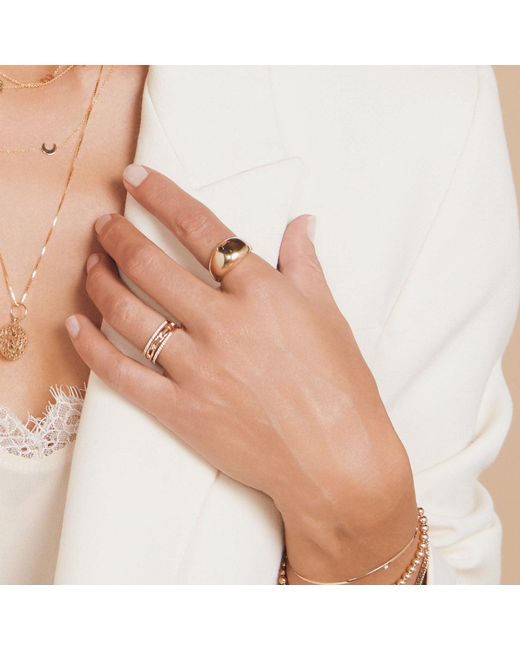 Maya Brenner Metallic Pavé Diamond Ring