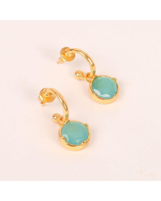 Lila Rasa Metallic London Crystal Hoop Earrings