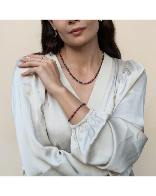 Dower & Hall Metallic Cassis Orissa Necklace