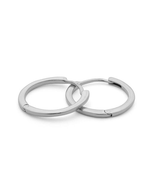 Nellou Jewellery Metallic Nell Hoop Earrings Sterling Large