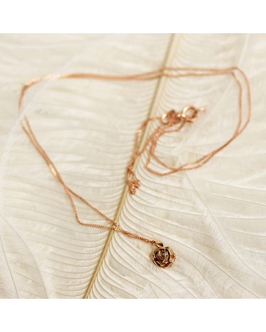 Lee Renee Metallic Rose Necklace – Rose Gold