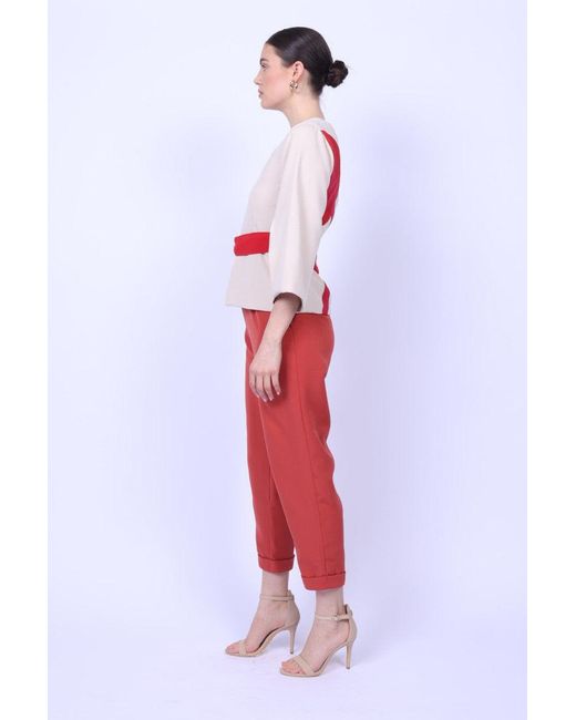 Mary Dickow Red Halima Top-Light