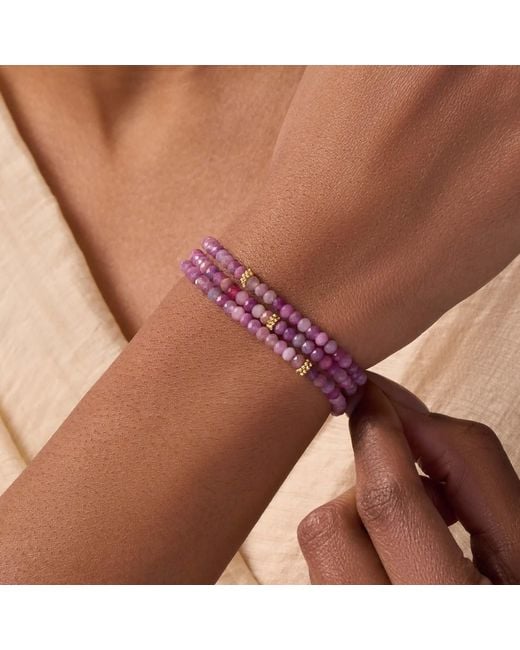 Karma and Luck Pink Ruby Heart Wrap Bracelet – Love & Passion Gemstone Jewelry – Bold Love