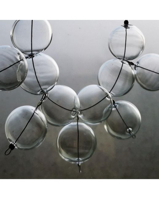 Laura Daili Gray Neutrals Royal – Blown Glass Bubbles Necklace