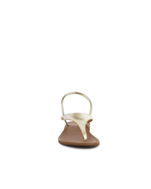 Rag & Co Natural Madeline Flat Thong Sandals By Rag & Co