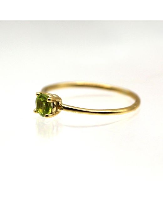VicStoneNYC Fine Jewelry Metallic August Birthstone Peridot Ring