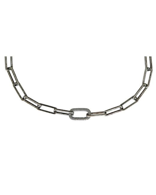 Loni Paul Jewelry Metallic Chunky Rectangle Paperclip Necklace