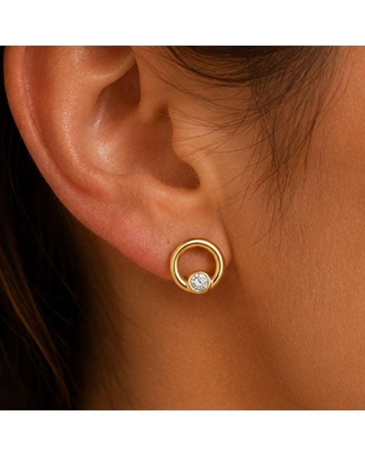 Lily Flo Jewellery Metallic Somehow, It All Connected Diamond Stud Earrings