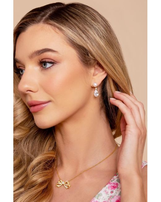 Santinni Metallic Highgrove Freshwater Pearl & Crystal Drop Earrings for men