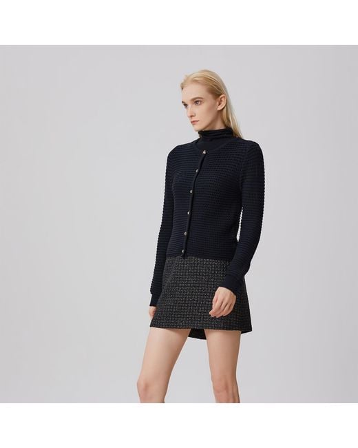 Smart and Joy Black Trapeze Mini Skirt