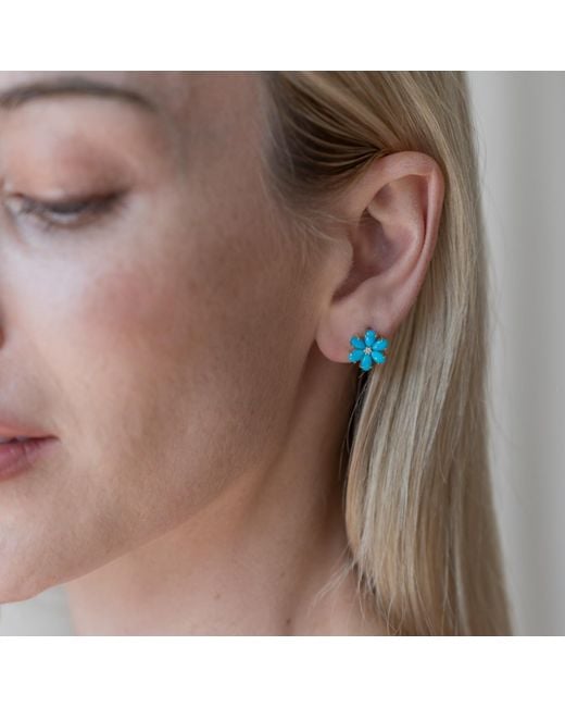 Kai Fine Jewelry Blue Solid Natural & Diamond Earrings