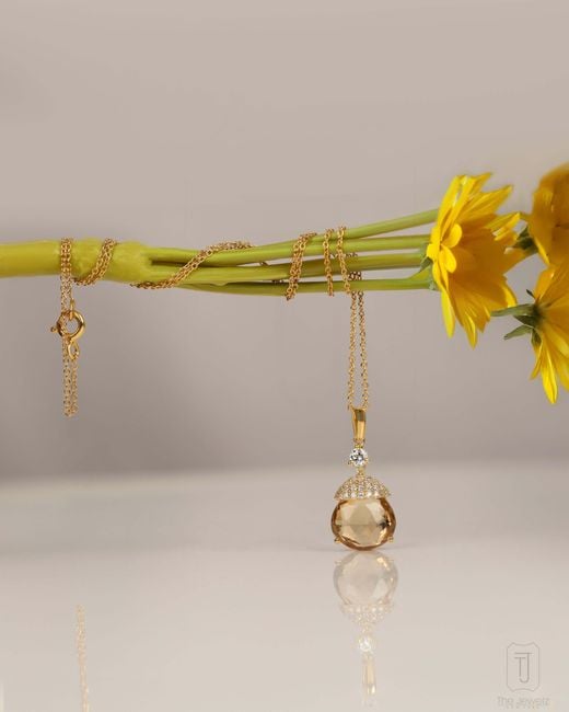 The Jewelz Metallic Citrine Radiance Sterling Necklace
