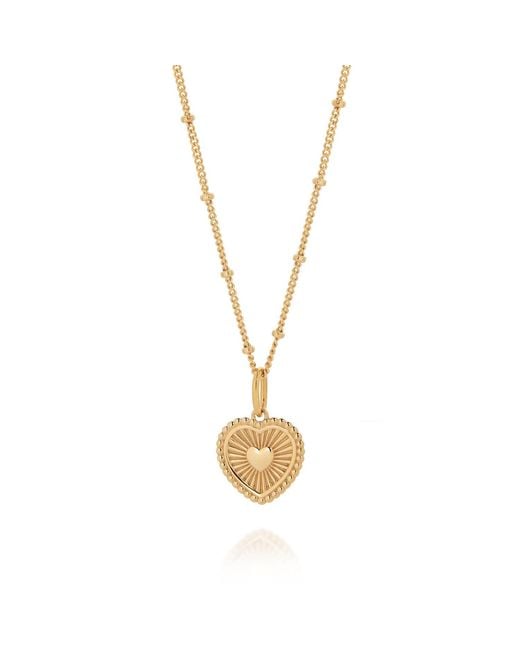 Nellou Jewellery Metallic Heart Flare Necklace Plated Sterling