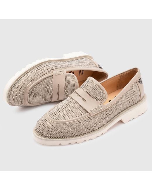 Ilvi Pink Neutrals Ekala Mink Suede Leather Loafer With Stones