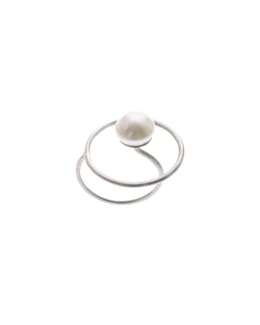 Silver Moon Metallic Pearl Sterling Ring – Orbit