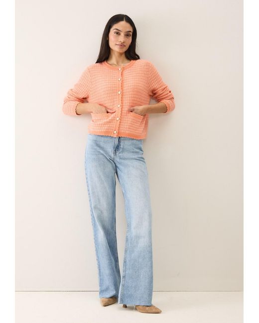 Loop Cashmere Pink Crew Neck Cardigan