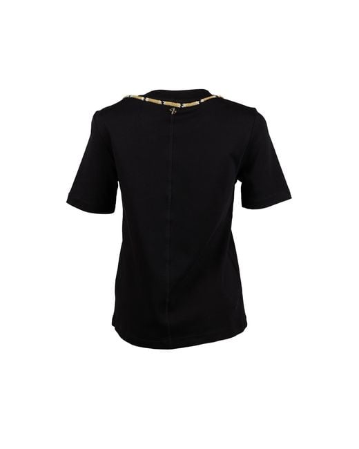 House of Laines London Black Laines Couture Embellished & Wrap Around Snake T-Shirt