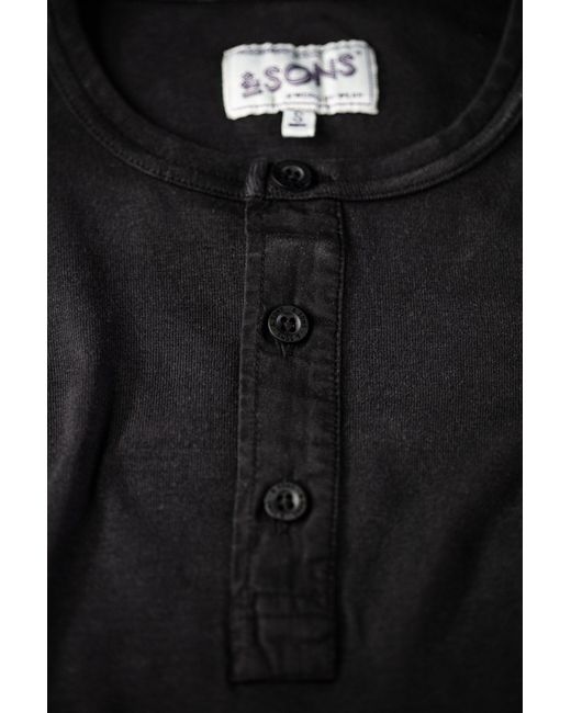 &SONS Trading Co Black The New Elder Henley Shirt for men