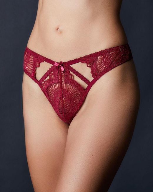 Journelle Red Natalia String Thong Bordeaux