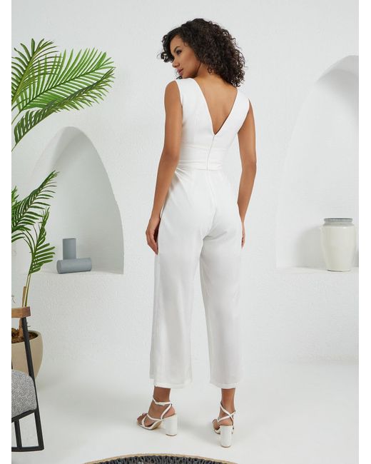Lumina Eligma White The Arrow Jumpsuit