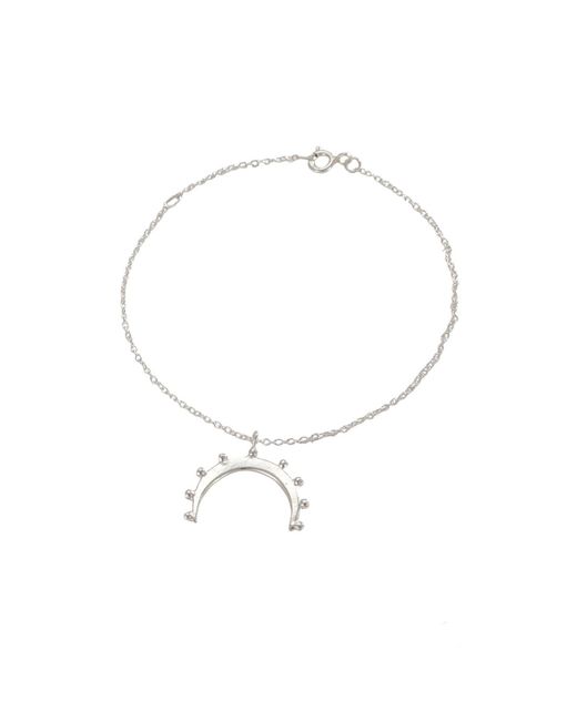 Posh Totty Designs Metallic Sterling Crown Horn Charm Bracelet