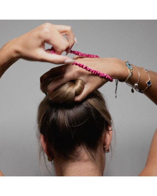 Silk Works Pink Skinny Scrunchies