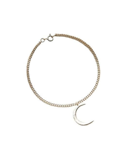 Posh Totty Designs Metallic Sterling Crescent Moon Charm Bracelet